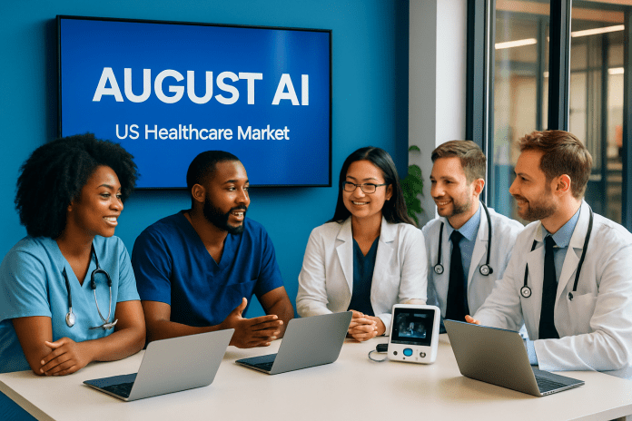 Healthcare professionals discussing AI expansion