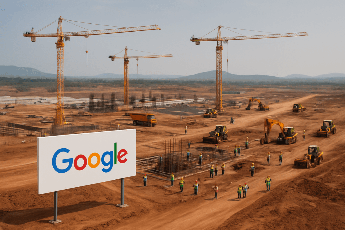 Google's data centre construction site in Visakhapatnam