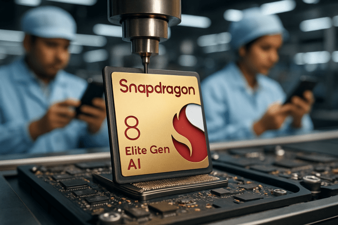 Qualcomm Snapdragon 8 Elite Gen 5 chip assembly